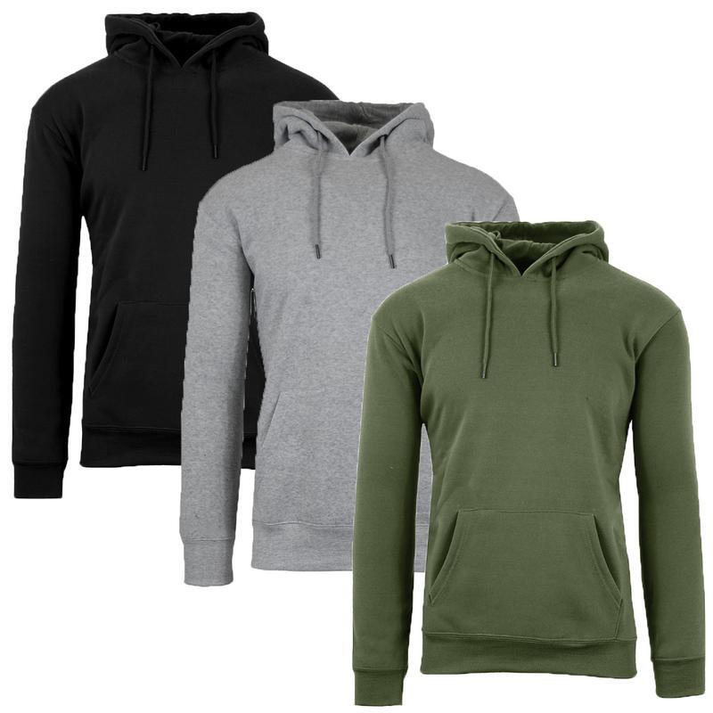 Men’s 3-Pack Heavyweight Fleece Hoodies (Pullover & Zip Up)