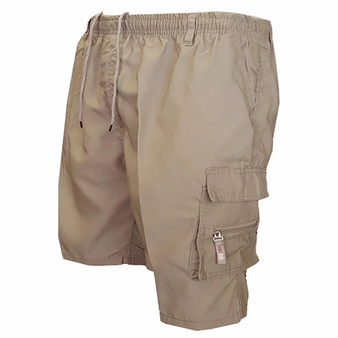 Men’s Zipper Pockets Hiking Athletic Running Shorts