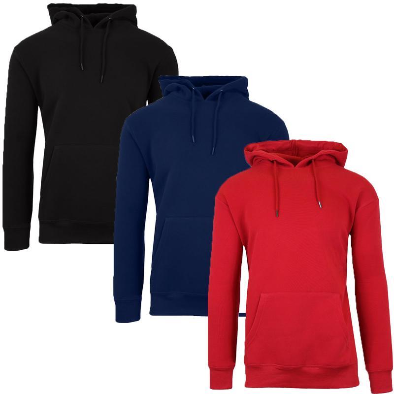 Men’s 3-Pack Heavyweight Fleece Hoodies (Pullover & Zip Up)