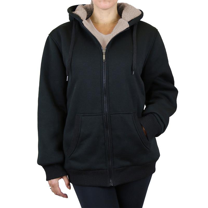 Women's Heavyweight Sherpa Fleece Zip Hoodie