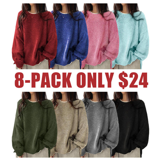 Cozy Split Hem Knit Sweater