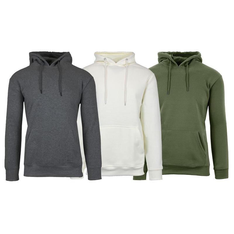 Men’s 3-Pack Heavyweight Fleece Hoodies (Pullover & Zip Up)
