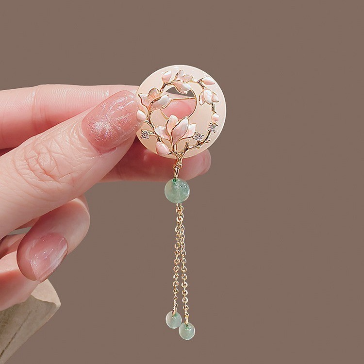 新中式古风旗袍胸针压襟气质平安扣别针