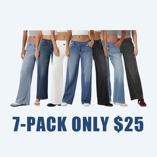 Asymmetric Wide Leg Zipper Pocket Jeans