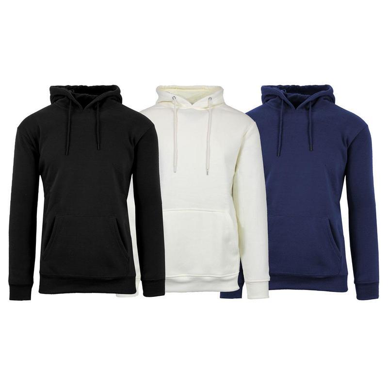 Men’s 3-Pack Heavyweight Fleece Hoodies (Pullover & Zip Up)